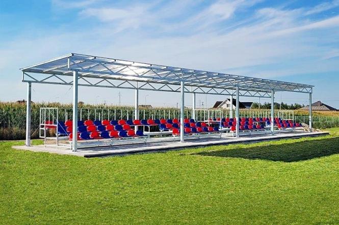 Tribune with roof - size and prize on request